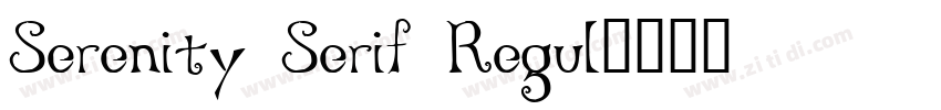 Serenity Serif Regul字体转换